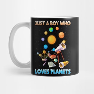Just A Boy Who Loves Planets I Science Chemistry Mug